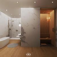 Bagno con sauna